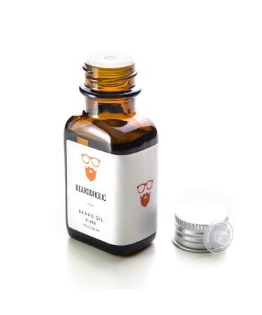 Beardoholic Natural Pine Scented Beard Oil - 1 Ounce (30 ml) | Premium Beard Care for Men - Buy Online on GoSupps.com