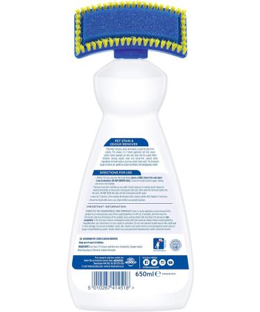 Dr. Beckmann Pet Stain & Odor Remover 650 ml | Effective Pet Stain Cleaner with Applicator Brush | Shop Internationally - Buy Online on GoSupps.com