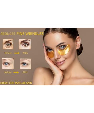 24K Gold Under Eye Mask Patches for Dark Circles, Puffiness, and Wrinkles - Beauty Studio & Co - Buy Online on GoSupps.com