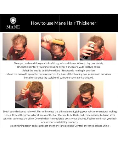  MANE Mane 100ml thickening shampoo and 100ml Seal and Control (medium brown) - Buy Online on GoSupps.com