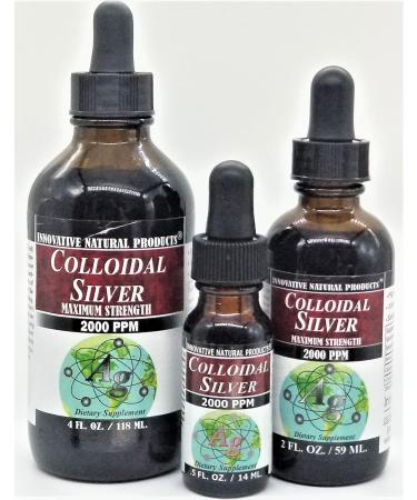 Buy Colloidal Silver 2000 PPM (4 oz) - Premium Quality by Innovative Natural Products | International Shipping Available - Buy Online on GoSupps.com