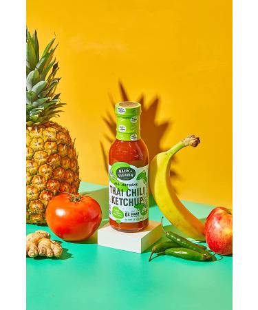 Spicy Keto Thai Chili Ketchup by Halo and Cleaver - No Sugar Added | Whole 30 Banana Ketchup - 13 oz (2 Pack) - Buy Online on GoSupps.com