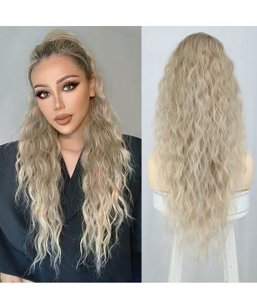 Pference Extensions Blond Lang Wound Hair Part Ponytail Natural Kunsthaar Hair Hair extensions Extensions for women Afro braid ponytail approx. 65cm 095h 18t-60