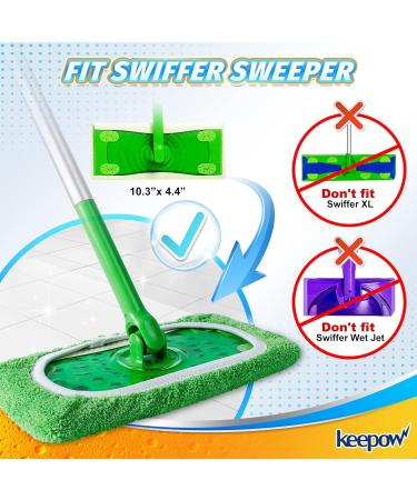 KEEPOW Reusable Wet Pads for Swiffer Sweeper Mop - 8 Pack Microfiber Cloths for Hardwood Floor Cleaning - Buy Online on GoSupps.com