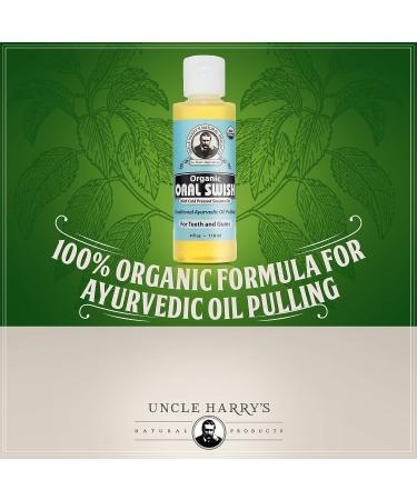 Uncle Harry's Ayurvedic Oral Swish | Sesame Oil with Oregano & Clove | Whitening Mouthwash for Healthy Teeth & Gums (4 oz) - Buy Online on GoSupps.com