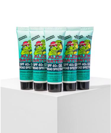 Aloe Gator Sunscreen SPF 40+ Gel Broad Spectrum 1 oz 5 pack