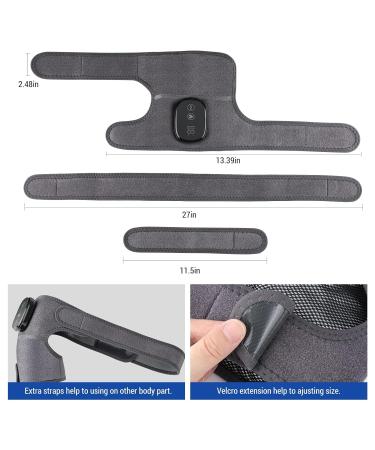 Heating Pad for Knee Brace with Massager - Pain Relief & Warmth | Best Heated Knee Wrap - Buy Online on GoSupps.com