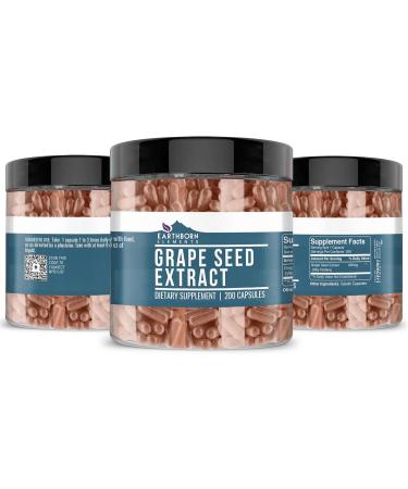 Earthborn Elements Grape Seed Blueberry & Cranberry Extract Capsule Bundle (200 Capsules Each) Pure & Undiluted No Additives - Buy Online on GoSupps.com