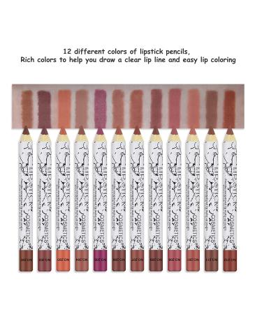 Ownest 12-Piece Lip Liner Pen Set - Matte Nude Lip Liner Pencil Kit for High Pigment and Sexy Lips - Buy Online on GoSupps.com