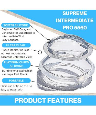 Cupping Warehouse TM Beginner Soft Supreme 2 Large Intermediate Cupping Therapy Set- Beginner Clinic & Home Use Silicone Cupping Set Suction Cups for Body - IP5560 - 2 Large - Buy Online on GoSupps.com