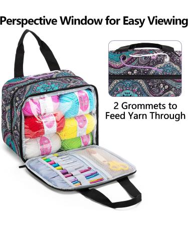 LoDrid Small Portable Knitting Bag  Crochet Yarn Storage Bag  Knitting Tote Bag for Knitting Starter Kit  Travel Yarn Organizer for Yarn & Crochet Supplies for Beginner  Kid & Adult  Totem (Bag Only) - Buy Online on GoSupps.com