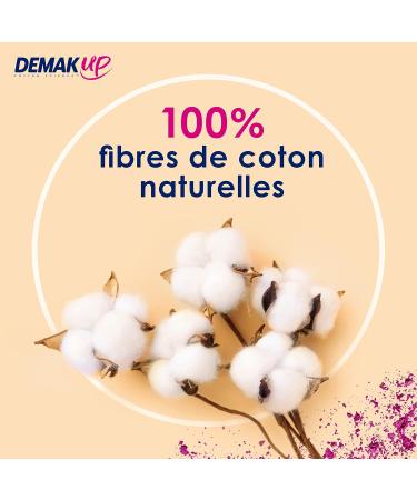 DemakUp Sensitive Cotton Pads for Face & Eyes - 100% Natural Cotton 93 Pieces - Gentle & Eco-Friendly Makeup Removal - Buy Online on GoSupps.com