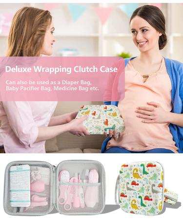 30 in 1 Baby Healthcare & Grooming Kit | Portable Electric Nail Trimmer Set | Newborn Nursery Care Essentials with Medicine Dispenser & Haircut Tools - Pink - Buy Online on GoSupps.com