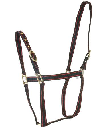 Rhinegold Nylon Halter Full Size Black / Red