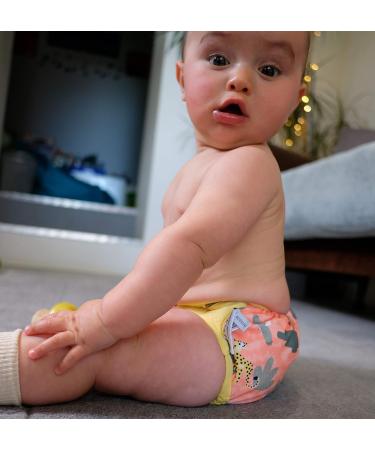 Close Parent Pink Cheetah Waterproof Nappy Cover | Adjustable Popper Design | Eco-Friendly for Newborn to Toddler - Buy Online on GoSupps.com