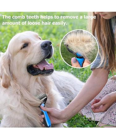Belsvor Dog & Cat Brush - 17+9 Teeth Undercoat & Knot Removal - Ideal for Long-Haired Pets - Buy Online on GoSupps.com