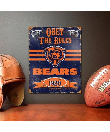 Buy Party Animal NFL Vintage Style Chicago Bears Embossed Metal Signs - Unique Home Decor & Gifts - Buy Online on GoSupps.com