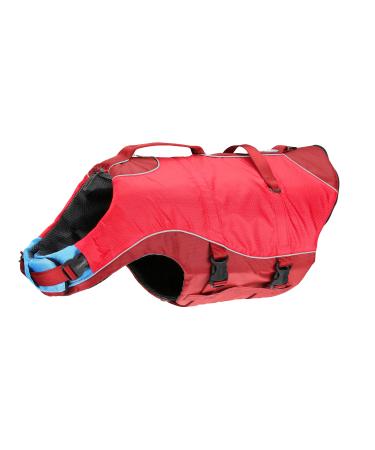 Kurgo Surf N Turf dog life jacket tear-resistant material equipped with reflectors and 2 handles size M red - Buy Online on GoSupps.com