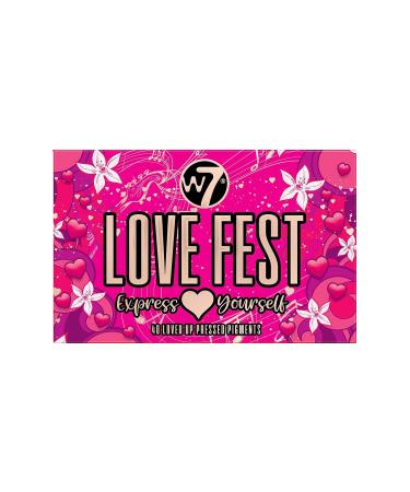 W7 Love Fest Pressed Pigment Palette - 40 Playful Party Colors for Flawless, Long-Lasting Bold Makeup - Buy Online on GoSupps.com