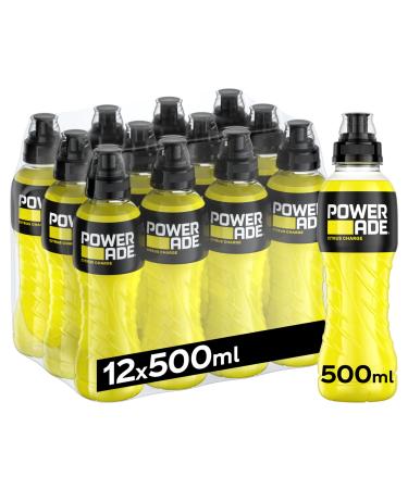 12x Powerade Limone Bevanda energetica Energy Drink Lemon 50 cl Citrus 50 ml (Pack of 12)