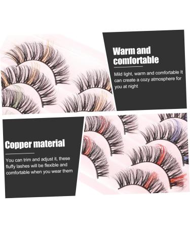 minkissy 10 Pairs Dd Volume False Eyelashes Strip Lashes Women Fake Natural Eyelashes 25 Mm Lashes Colored Eyelashes Cosmetic Eyelashes Colored Lashes Makeup Eyelashes Girl Supplies Fluffy - Buy Online on GoSupps.com
