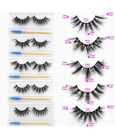 10 Pack Wholesale Faux Mink False Eyelashes - 10 Styles, 15-22mm, Fluffy Wispy Natural Volume, Handmade Reusable Soft Lashes - Individual Package, Bulk 10pair - Buy Online on GoSupps.com