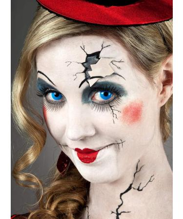 Mermaid Light Blue-Black Contact Lenses - Annual Motif Lenses for Halloween Carnival & Horror Events - Unisex & No Prescription Needed - Buy Online on GoSupps.com