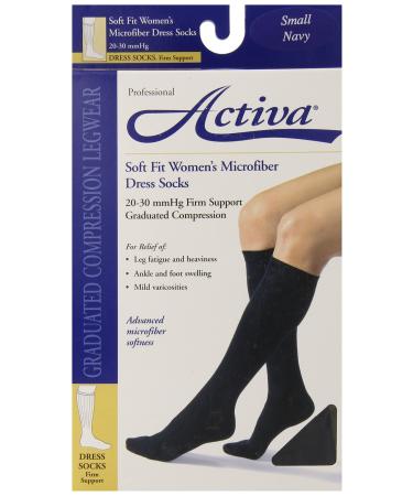 Activa 20-30 mmHg Soft Fit Knee High Socks Navy Small