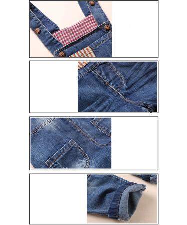 KIDSCOOL SPACE Baby & Little Boys/Girls Ripped Soft Denim Overalls | 18-24 Months | Blue-1884 - Buy Online on GoSupps.com