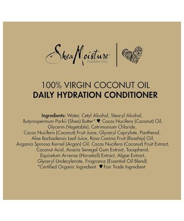 SheaMoisture Daily Hydrating Conditioner - 100% Virgin Coconut Oil, Sulfate-Free - 13 oz - Buy Online on GoSupps.com