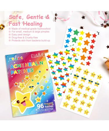 Acne Patch Pimple Patch Star Shaped Acne Absorbing Cover Patch Hydrocolloid Acne Patches For Face Zit Patch Acne Dots Tea Tree Oil + Centella 96 Patches 9mm&12mm - Buy Online on GoSupps.com