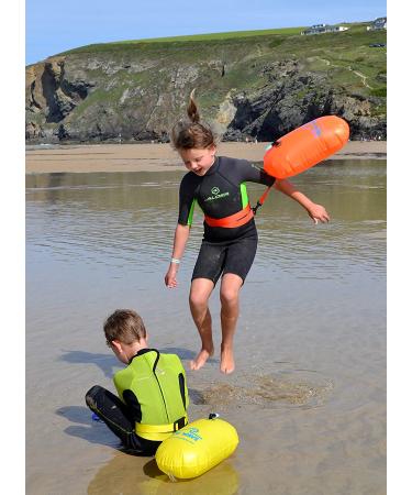 New Wave Swim Bubble - Yellow Safety Swim Buoy for Open Water Swimmers and Triathletes - Buy Online on GoSupps.com