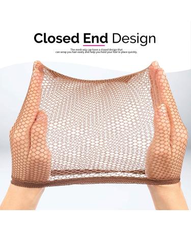 FANDAMEI 4PCS Dark Brown Wig Caps - Mesh Net Liner for Women, Men & Kids - Buy Online on GoSupps.com