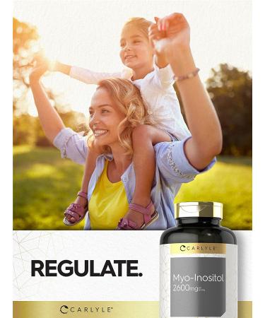 Myo-Inositol 2600mg Capsules - High Potency Non-GMO & Gluten Free Supplement by Carlyle - Buy Online on GoSupps.com