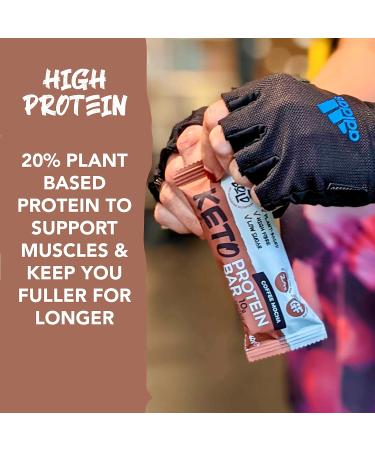 Eva Bold Coffee Mocha Keto Bars 12 x 40g | 2.2g Net Carbs | High Protein Bars | Healthy Snacks for Low Carb Gluten Free Vegan Dairy Free & Diabetic Diets - Buy Online on GoSupps.com