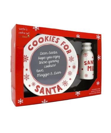 Personalized Santa Cookie Set with Chalkboard Message - Perfect Gift for Kids and Parents | Cookies for Santa Tradition Kit - Buy Online on GoSupps.com