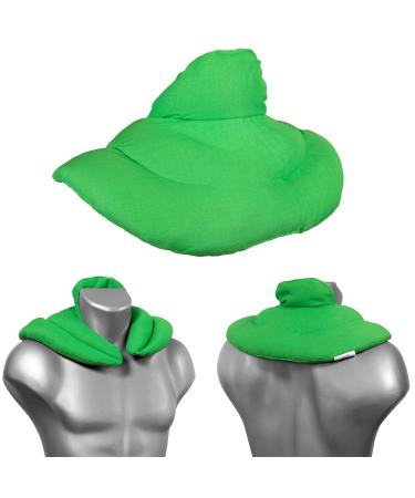 Neck pillow with stand-up collar frog green - Rapeseed pillow - Neck pillow heat pad - A very cozy neck warmer