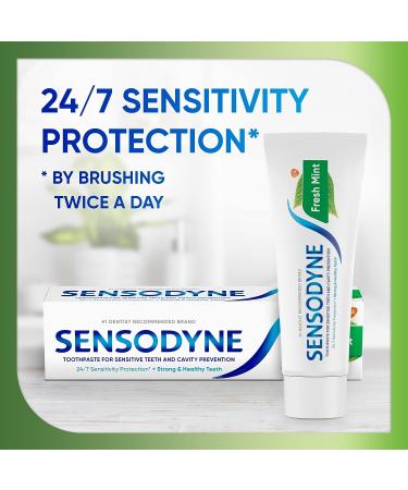 Sensodyne Fresh Mint Toothpaste - 4 Ounces | Cavity Prevention & Sensitivity Relief for Sensitive Teeth - Buy Online on GoSupps.com