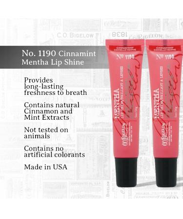 C.O. Bigelow Cinnamint Mentha Lip Shine Trio - 3 Pack 0.5 oz Tubes - Buy Online on GoSupps.com