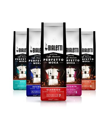 Bialetti Perfetto Moka Deka Ground Coffee 250g - Medium Roast with Cereal Aroma - Perfect for International Shipping - Buy Online on GoSupps.com