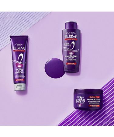 L'Or al Paris - Violet Detangling Mask - For Highlighted Blonde or White Hair - Neutralization of Yellow & Orange Reflections - Elseve Color-Vive - 150 ml - Buy Online on GoSupps.com