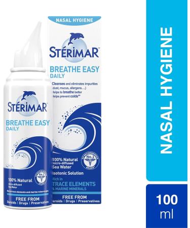 Sterimar Breathe Easy Daily Nasal Spray 100ml White - Relieve Nasal Congestion - Buy Online on GoSupps.com