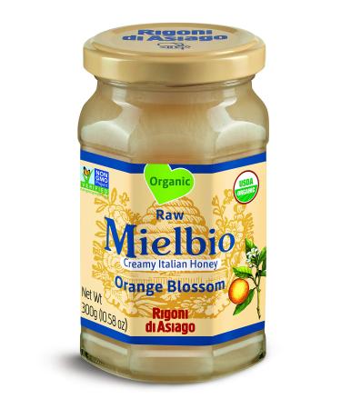 Rigoni Di Asiago Mielbio Italian Raw and Creamy Honey, Orange Blossom, 10.58 Ounce, (Pack of 1) 10.58 Ounce Orange Blossom