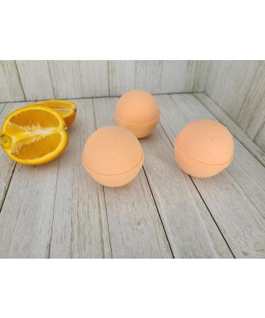 Sweet Orange Bath Bombs - Handmade Moisturizing 4.5 oz Each | Organic Coconut Oil & Pure Essential Oil for Dry Skin - Buy Online on GoSupps.com