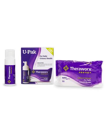 Theraworx Protect U-Pak 60-Ct Wipes & Hygiene Foam 3.4 oz (2 Pack) for Urinary Health - Buy Online on GoSupps.com
