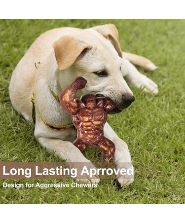 LUKITO Indestructible Dog Chew Toy - Real Beef - Aggressive Chewers - Large Dogs - Brown - Buy Online on GoSupps.com