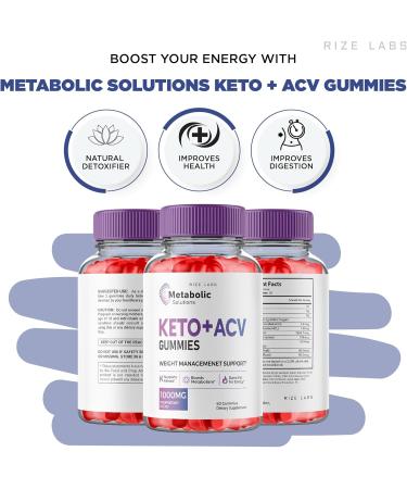 Metabolic Solutions Keto ACV Gummies - Advanced Weight Loss Supplement | 60 Unflavored Gummies | Official Reviews - Buy Online on GoSupps.com
