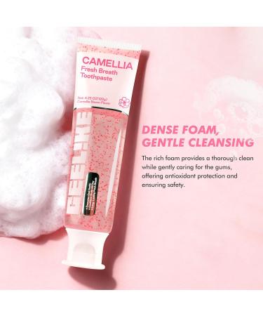 CEELIKE Camellia Fresh Breath Toothpaste Natural Floral Flavor for Long - Lasting Oral Freshness Enriched with Plant Extracts 4.23 Oz (2 Pack) - Buy Online on GoSupps.com