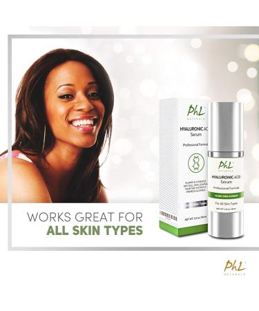 Hyaluronic Acid Serum for Face - Pure Anti-Aging Hydration with Vitamin C & E - Non-Greasy Paraben-Free - 1 fl oz - Buy Online on GoSupps.com