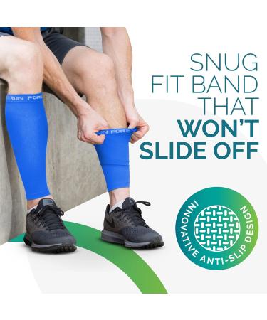 Buy Waden Compression Stockings for Men & Women - Footless Leg Cuffs for Shin Pain & Varicose Veins - Size M - Blue | Fast International Shipping - Buy Online on GoSupps.com